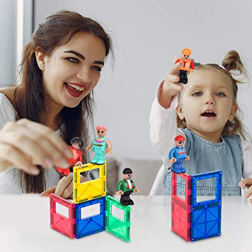 Playmags Magnéticos Figuras-Comunidad Figuras Juego de 15 Piezas - Juega Personas Fichas Magnéticas - Stem Juguetes de Aprendizaje para Niños - Expansión Magnética Azulejos Pack