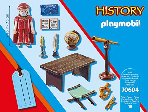 PLAYMOBIL History Set de Regalo Astrónomo, Multicolor, 18 Piezas