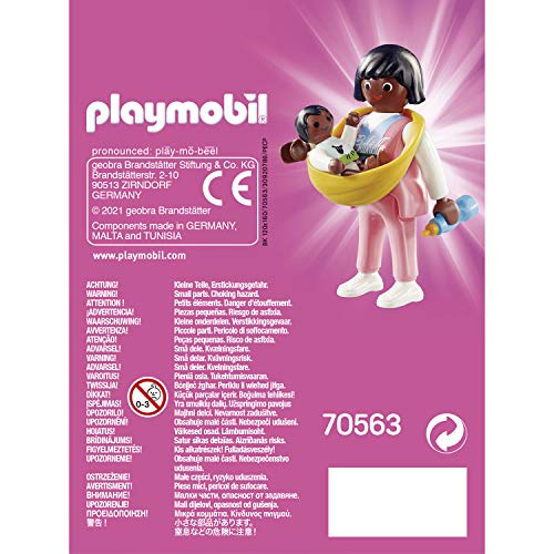 PLAYMOBIL PLAYMO-FRIENDS 70563 Mamá con Portabebés, A partir de 4 años