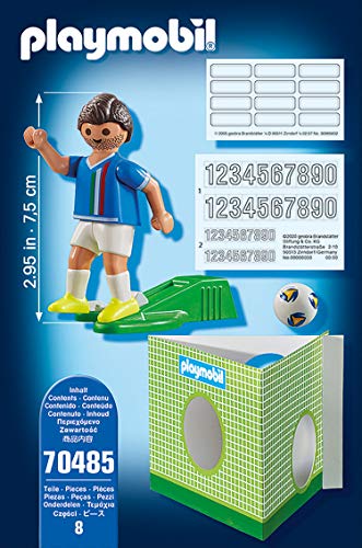 PLAYMOBIL- Sports & Action Jugador de Fútbol, Italia, Multicolor (70485)