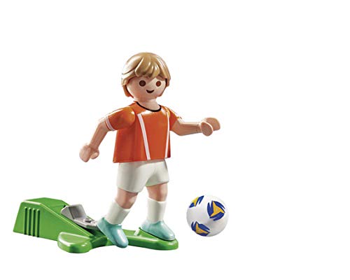 PLAYMOBIL- Sports & Action National Soccer Club Jugador de Fútbol, Holanda, Multicolor (70487)
