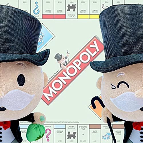 PMS Hasbro, Peluche del Mr Monopoly, 27cm (10,8"), Juguete del Personaje millonario del Juego de Mesa Monopoly