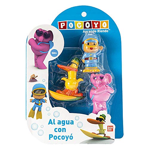 Pocoyo - Al Agua con Pocoyó (Pack 3 figuras de baño) (Bandai TO77200 )