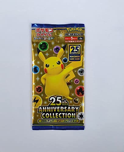 Pokemon 25th Anniversary Collection Booster S8a - Juego de cartas japonesas (incluye 1 cargador)