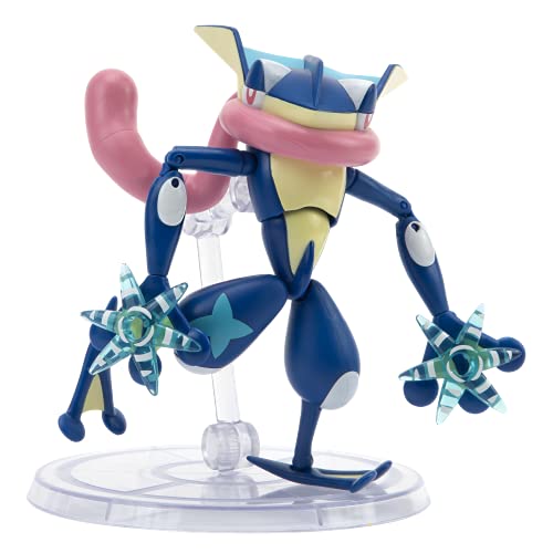 Pokemon- Quajutsu 15 cm Greninja Nueva 2022 Figura Articulada con Diferentes Poses-Licenciado Oficialmente Juguetes, Multicolor (Boti PKW2409)