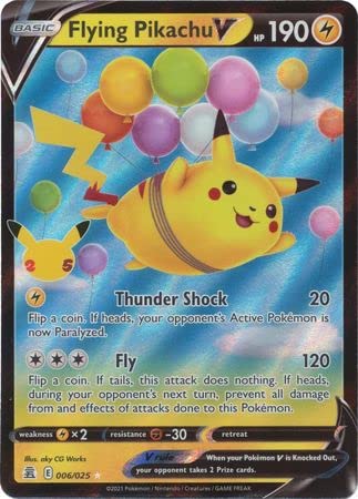 Pokemon Single Card FLYING PIKACHU V 006/025 CELEBRACIONES