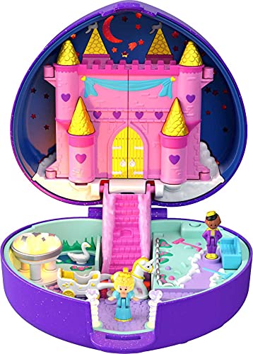 Polly Pocket Cofre castillo, muñeca con accesorios, juguete +4 años (Mattel HFJ64)