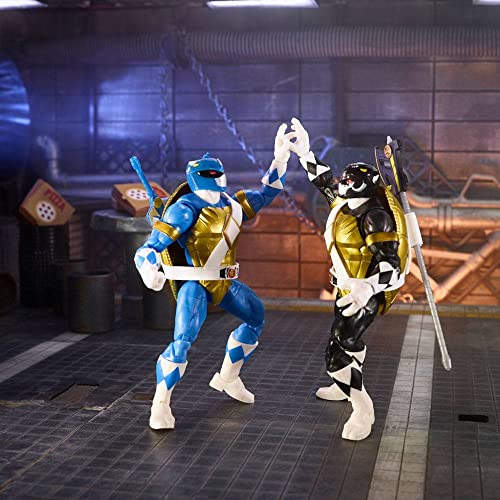 Power Rangers X Teenage Mutant Ninja Turtles Lightning Collection Donatello Negro y Leonardo Blue Figuras de acción