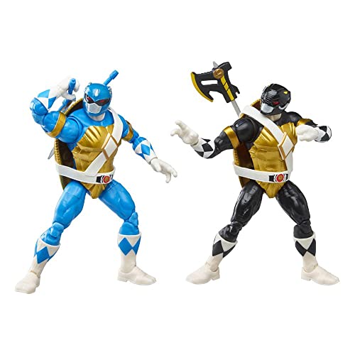 Power Rangers X Teenage Mutant Ninja Turtles Lightning Collection Donatello Negro y Leonardo Blue Figuras de acción