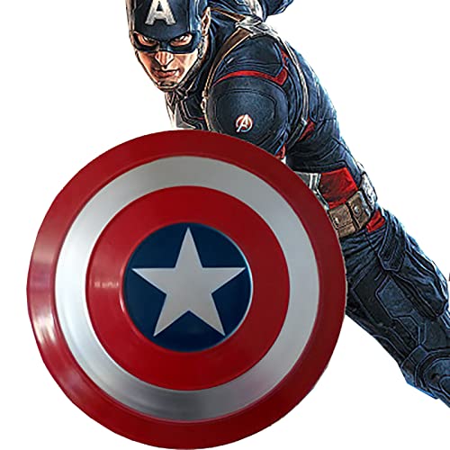 PRETAY Avengers Réplica de Marvel Escudo Capitan America 60Cm Edición 75 Aniversario,Los Vengadores Marvel Capitán América Disfraz de Metal Shield 1: 1 Apoyos de Película