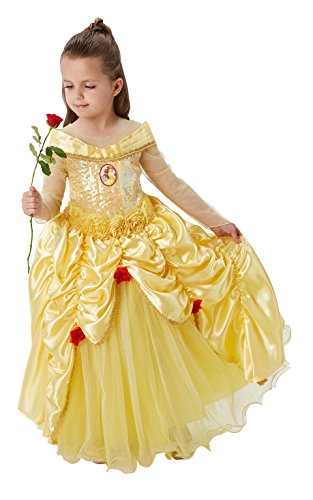 Princesas Disney - Disfraz de Bella Premium para niña, infantil 5-6 años (Rubie's 620473-M)