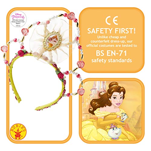 Princesas Disney - Tiara de Bella, color amarillo, Talla única (Rubie's 8466)
