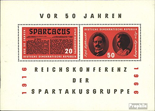 Prophila Collection DDR (RDA) Bloque 25 (Completa.edición) 1966 Espartaco (Sellos para los coleccionistas)