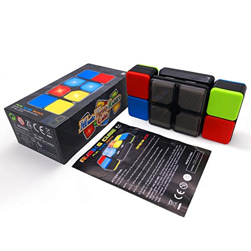 Pup Go Cubo mágico electrónico con música y luces coloridas, juego de rompecabezas cumpleaños, juegos de mesa familiares，consola portatil，game boy viaje juguetes educativos para niños de 5 a 12 años