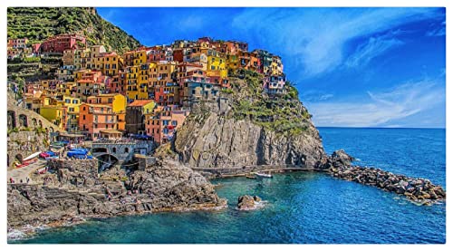 Puzzle de 500 Piezas para Adultos,Puzzle de Madera,Paisaje de Cinque Terre, Italia Puzzle,Regalo para Novia