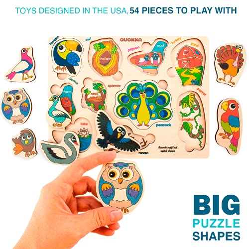 Puzzles Infantiles de Madera Niños 1 2 3 Años - Juguetes Bebes Montessori Bichos, Animales, Frutas - Aplicación Educativa con 42 juegos de rompecabezas como regalo