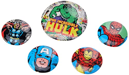 Pyramid International Marvel Retro-Badge Pack Hulk, Multicolor, 10 x 12.5 x 1.3 cm