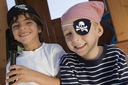 QH-shop Parche de Ojo de Pirata Fieltro Negro para Halloween Fiesta de Disfraces 24 Piezas