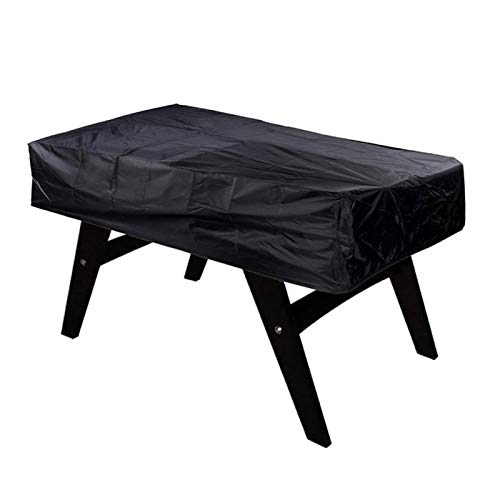 QOTSTEOS Funda para mesa de futbolín, impermeable, resistente 420D Oxford, rectangular, a prueba de polvo, para mesa de futbolín al aire libre/interior (negro)