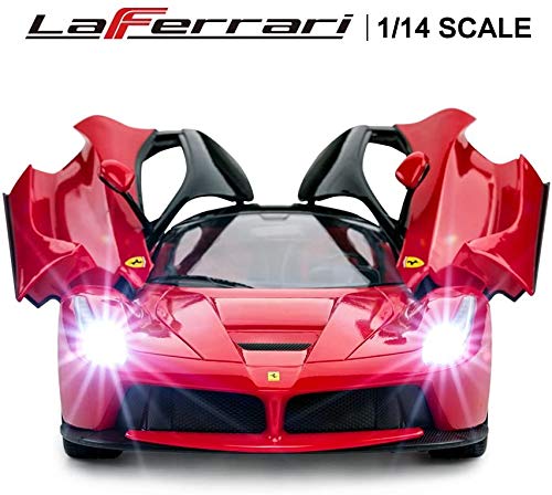 RASTAR Coche teledirigido de Ferrari, coche de juguete rojo 1:14, coche teledirigido de la Ferrari