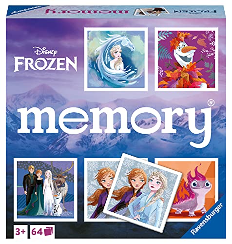 Ravensburger 20890 Disney Memory, el clásico Fans de Frozen, Juego para 2 – 8 Jugadores a Partir de 3 años