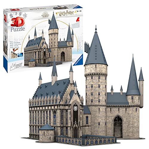Ravensburger - Puzzle 3D de Harry Potter, Gran Salón del Castillo de Hogwarts, Edad recomendada 10+, 540 piezas - Dimensiones: Altura - 44,00 cm, Longitud - 40,80 cm, Ancho - 41,60 cm