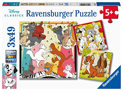 Ravensburger Puzzle, Disney Classics, Puzzle 3x49 Piezas, Puzzles para Niños, Edad Recomendada 5+, Rompecabeza de Calidad