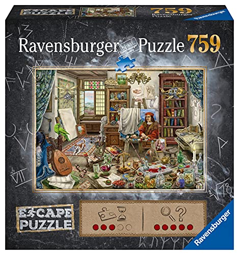 Ravensburger Puzzle, Escape The Puzzle, El Taller del Artista, 759 Piezas, Puzzle Adultos, Edad Recomendada 12+, Rompecabeza Adultos de Calidad