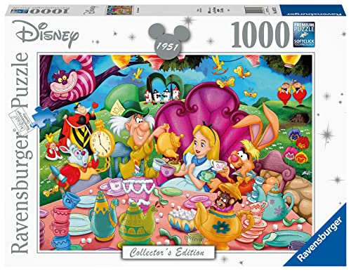 Ravensburger Puzzle, Puzzle 1000 Piezas, Alicia, Disney Collector's Edition, Puzzle Disney, Puzzle Adultos, Rompecabezas de Calidad, Puzzle Princesas Disney