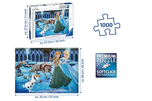 Ravensburger Puzzle, Puzzle 1000 Piezas, Frozen, Disney Collector's Edition, Puzzle Disney, Puzzle Adultos, Rompecabezas de Calidad