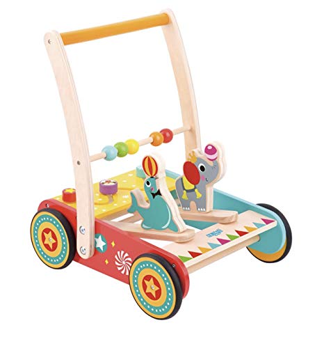 RB&G Carro de circo de madera con neumáticos de goma para niños