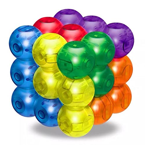 Redondo magnético 3x3 Bloques de construcción Cubo Bola Rompecabezas de Bloques magnéticos mágicos para niños, Juguete Educativo de Cubo mágico