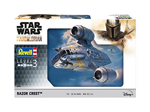 Revell 06781 Model Scale Star Wars Mandalorian The Razor Crest-Kit de modelaje (Escala 1:72), Color sin barnizar