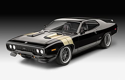 Revell Fast and The Furious 07692 Dominic's 1971 Plymouth GTX (Fast & Furious) Kit de Modelo a Escala 1:24, Color Negro