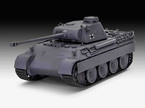 Revell-Panther Ausf. D World of Tanks Maqueta para Principiantes con Sistema Easy Click, componentes de Colores, Coloreado (03509)