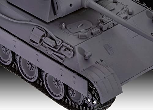 Revell-Panther Ausf. D World of Tanks Maqueta para Principiantes con Sistema Easy Click, componentes de Colores, Coloreado (03509)
