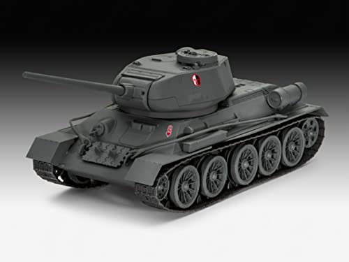 Revell-T-34 World of Tanks Maqueta para Principiantes con Sistema Easy Click, componentes de Colores, Coloreado (03510)