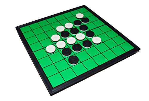 Reversi Ajedrez, Tablero de 25 x 25 cm, 64 piezas de juego, juego de estrategia de mesa, ajedrez blanco y negro, ajedrez Othello, Reversi