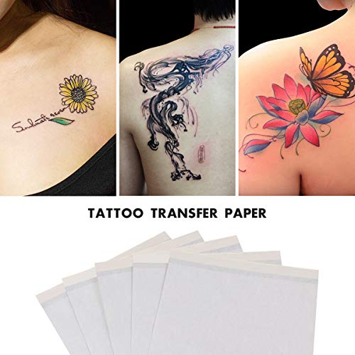ROSENICE Suministro de tatuaje 30 piezas de tatuaje de transferencia de papel Stencil Tracing Paper
