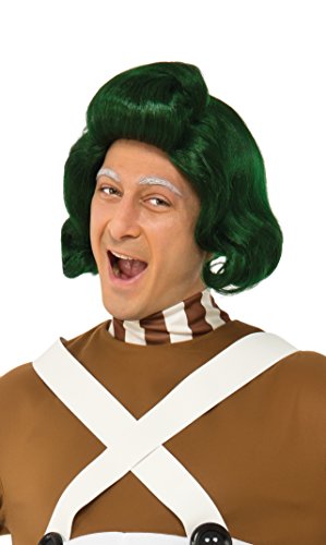Rubie's Peluca oficial de Willy Wonka y The Chocolate Factory Oompa Loompa para adultos, color verde (talla única)