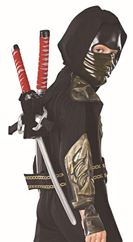 Rubies Set Armas Ninjas para espalda. Katanas para complementar disfraz ninja para niños. Talla única (6672)