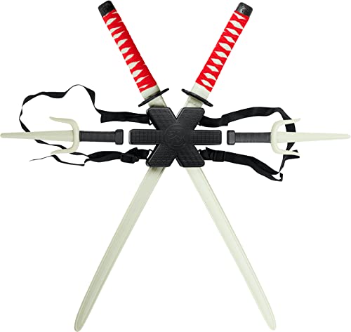 Rubies Set Armas Ninjas para espalda. Katanas para complementar disfraz ninja para niños. Talla única (6672)