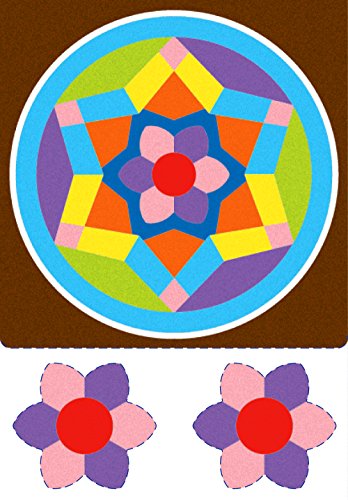 Sabbiarelli Sand-it For Fun - Álbum Los Mandala: 5 Dibujos pre-pegados para Colorear con la Arena (Arena no incluida), Adecuado para niños de años 5+