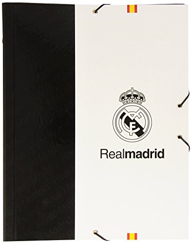 Safta SF-511557-069 - Clasificador carton folio 12 departamentos, diseño Real Madrid