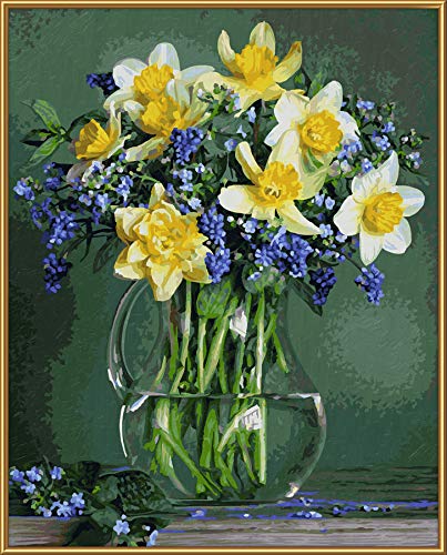 Schipper 609130789 - Juego de Pintura por números (40 x 50 cm), diseño de Flores primaverales