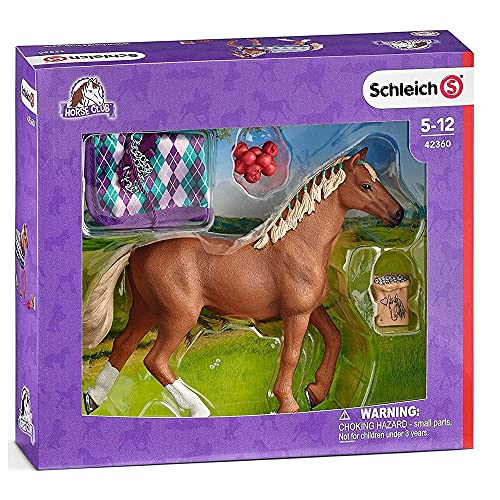 Schleich - Figura de Pur-Sang Inglés con Cubierta Horse Club, 42360, Multicolor