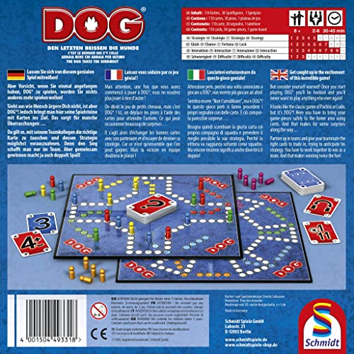 Schmidt Spiele 49331 Dog, el último mordedor de Perros, Juego Familiar, artículo FFP