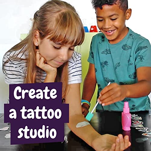 Science4you - Fábrica de Tatuajes Temporales para Niños 8 Años - Kit Manualidades y Experimentos para Niños: Kit con +60 Tatoos Infantiles, Regalo para Niñas, Juegos Educativos Niños 8-10 Años