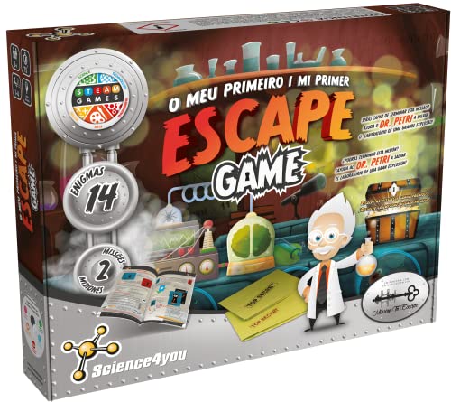Science4you - Mi Primer Escape Game para Niños - Juego de Escape Room con 14 Enigmas y 2 Missiones: Descobre los misterios y Mensajes Secretos - Niños +8 Años (80003273)