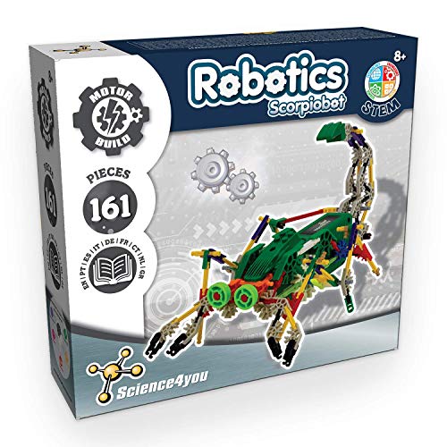 Science4you - Robotics Scorpiobot - Kit Robotica para Niños con 161 Piezas, Construye tu Robot Interactivo, Construcciones para Niños, Robot para Montar, Juegos Educativos 6 7 8 9 10 - 14 Años
